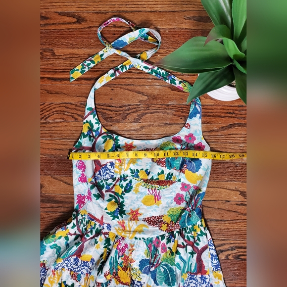Anthropologie Celandine × Daniella Manini Tiered Bustier Halter Mini Dress Sz S - Picture 10 of 14
